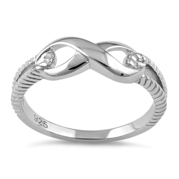 925 STERLING SILVER Dainty Infinity Ring - Picture 15 of 15